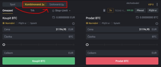 Přechod na Binance margin v klasické platformě
