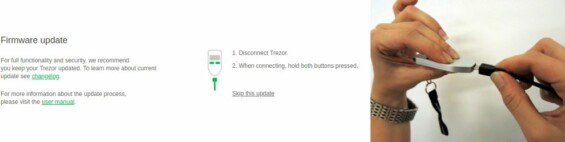 trezor update zarizeni
