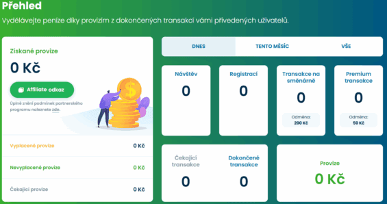 Přehled vyplacených provizí