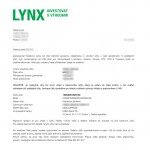 založení účtu u LYNX
