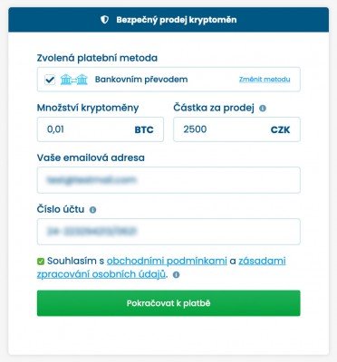 prodej bitcoinu (kryptoměny) jak na to