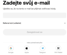 Registrace na OKX