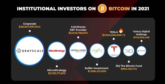 Seznam několik institucí investujících do bitcoinu
