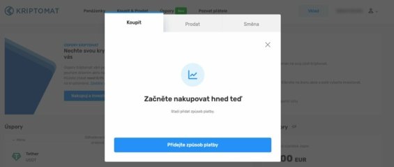 Nákup, prodej a směna kryptoměn u Kriptomatu
