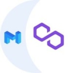 Dřívější logo (Matic Network) a nynější (Polygon)