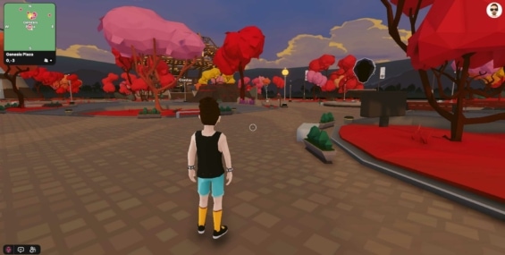 Screenshot ze hry Decentraland