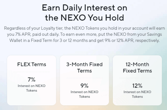 Odměny za držení či staking kryptoměny NEXO