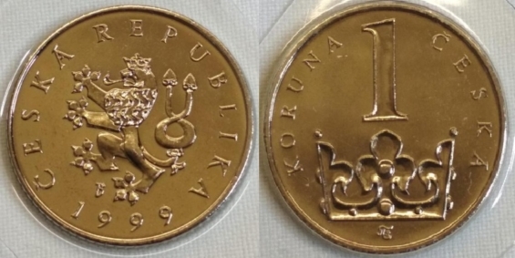 Mince 1 Kč rok 1999