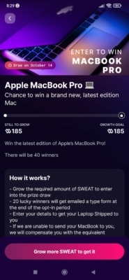 SWEAT macbook pro soutěž