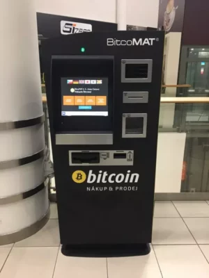 Obousměrný bitcoinmat v Avion Shopping parku v Ostravě