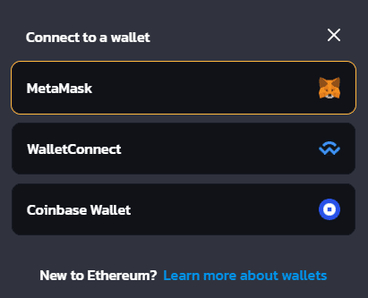 Trust Wallet - dialog pro připojení peněženky