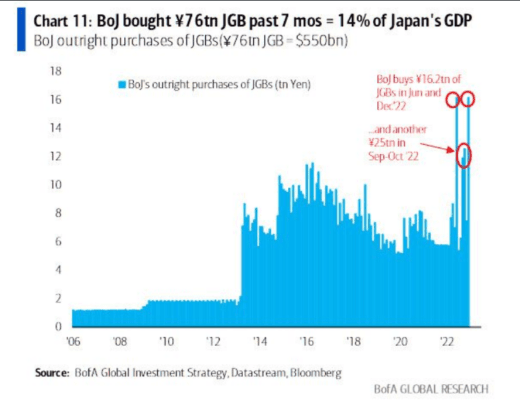 Nákupy státních dluhopisů Japonské centrální banky