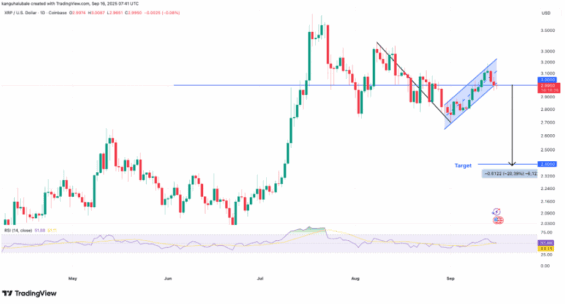 Formace medvědí vlajky na XRP