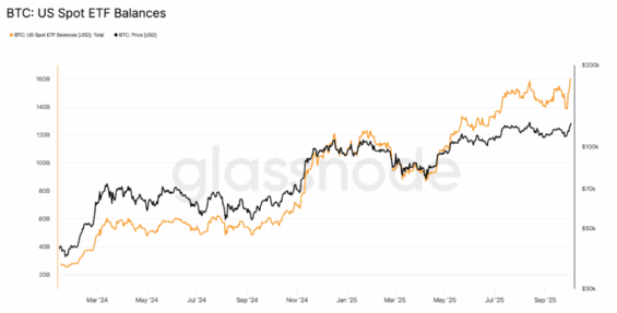 Vývoj výše spravovaných aktiv bitcoinovými ETF