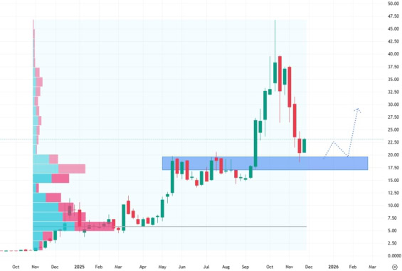 Měsíční akciový graf společnosti D-Wave Quantum